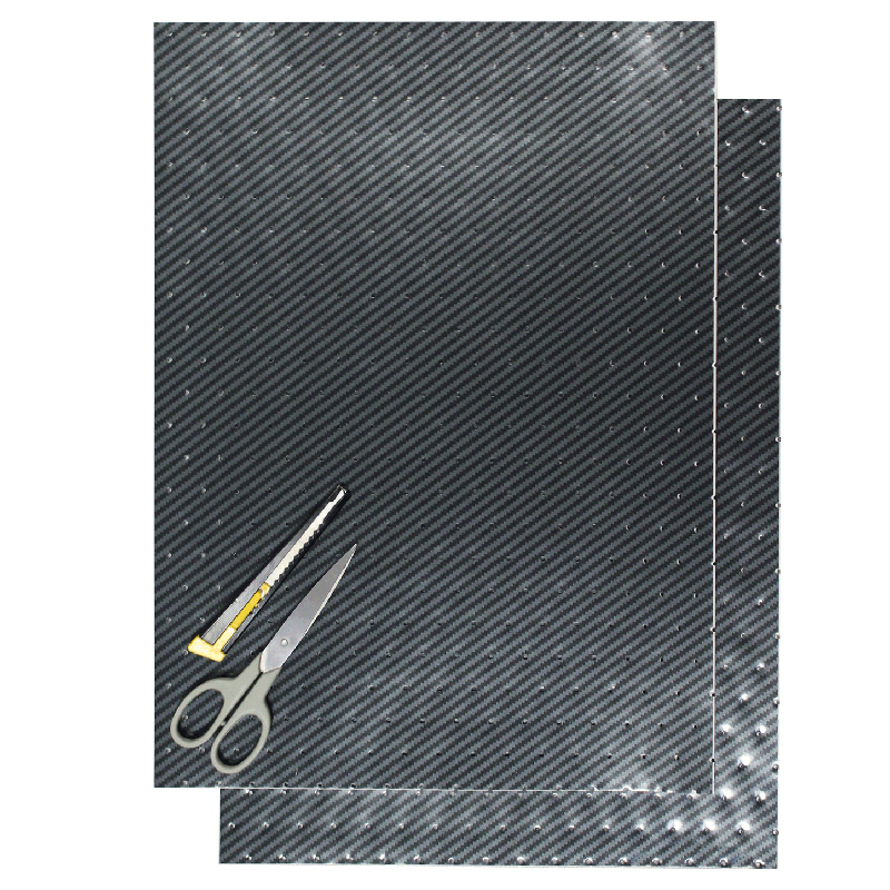 Kit Fogli 2pz - Liscio Carbonio Forato